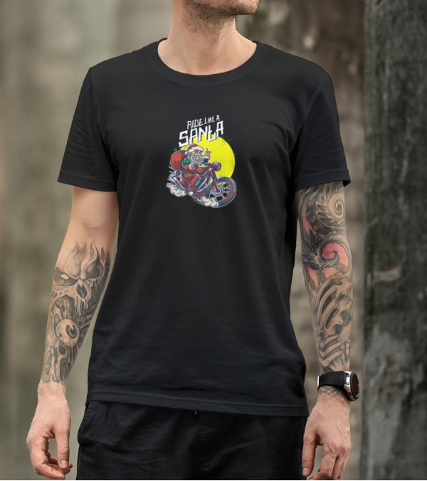Ride Like A Santa Motorcycle Adventure T-Shirt
