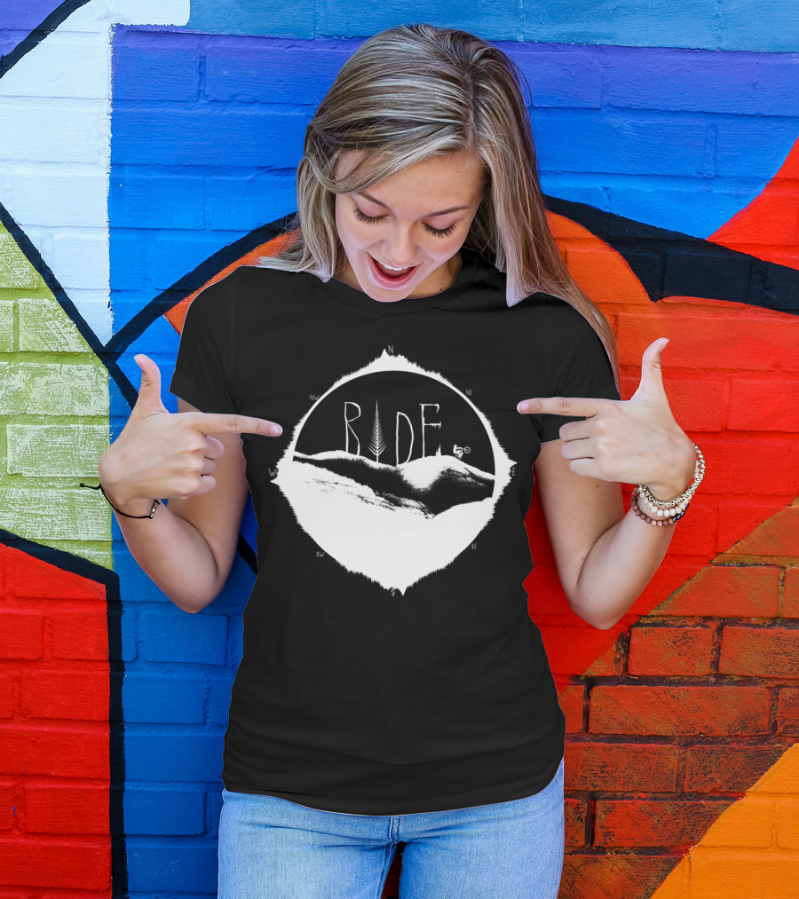 Ride Compass Nature Mountain Biker T-Shirt