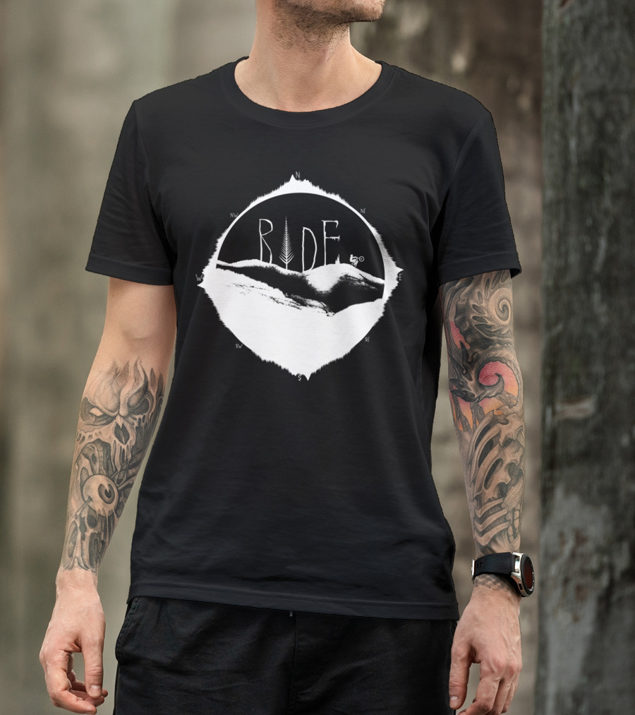 Ride Compass Nature Mountain Biker T-Shirt