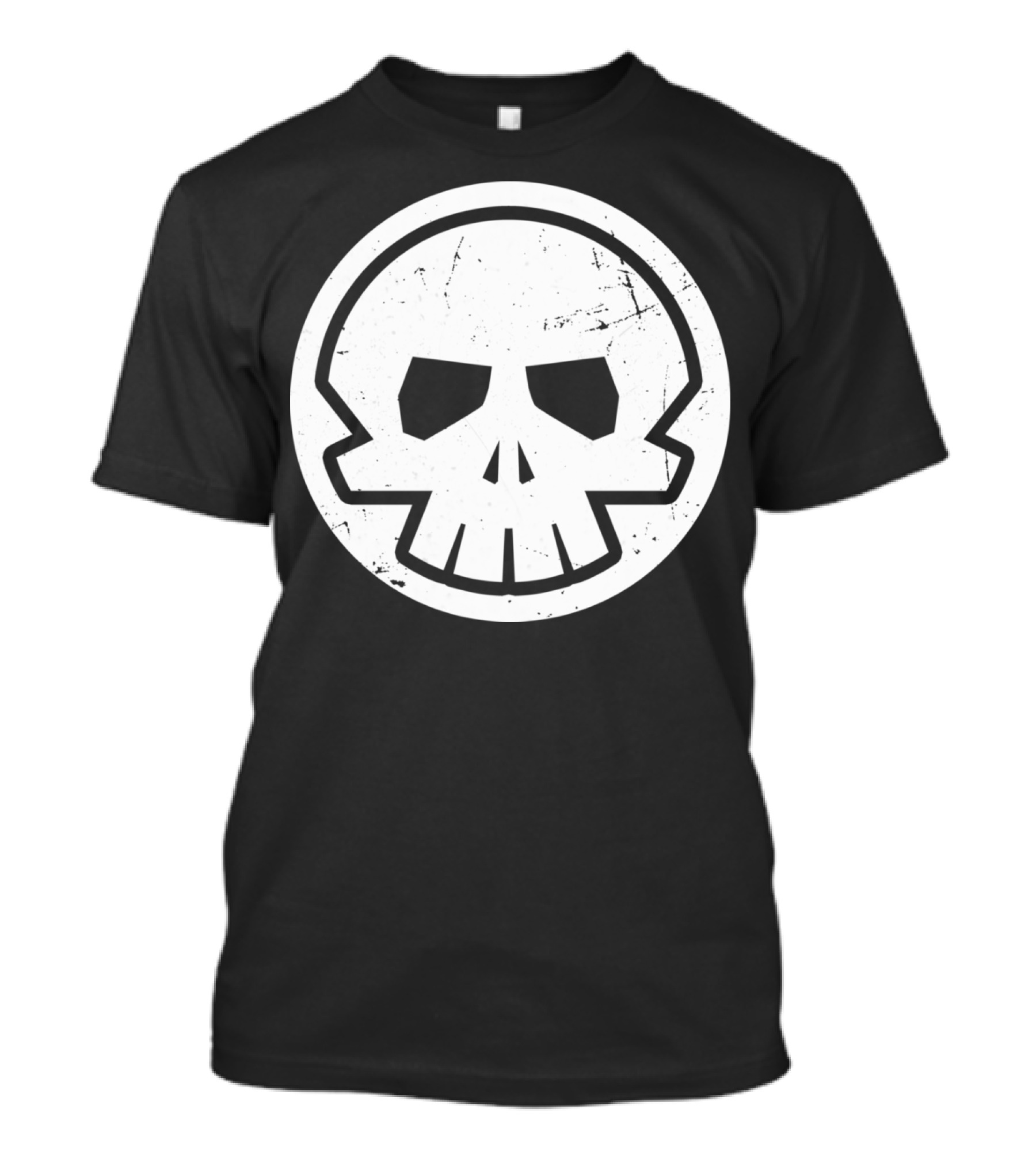 SKULL TOKEN Grunge Emblem White T-Shirt