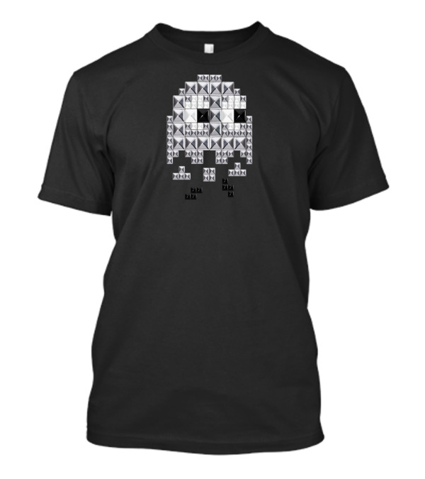 Studded And Tetrified Retro Pixelated Ghost T-Shirt