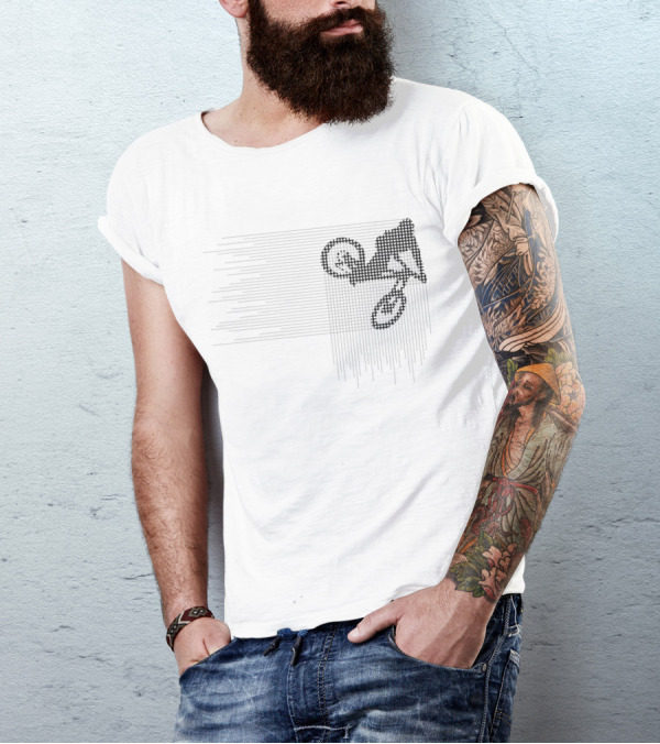 Whip Contest BMX Rider Pixel Art In Motion T-Shirt