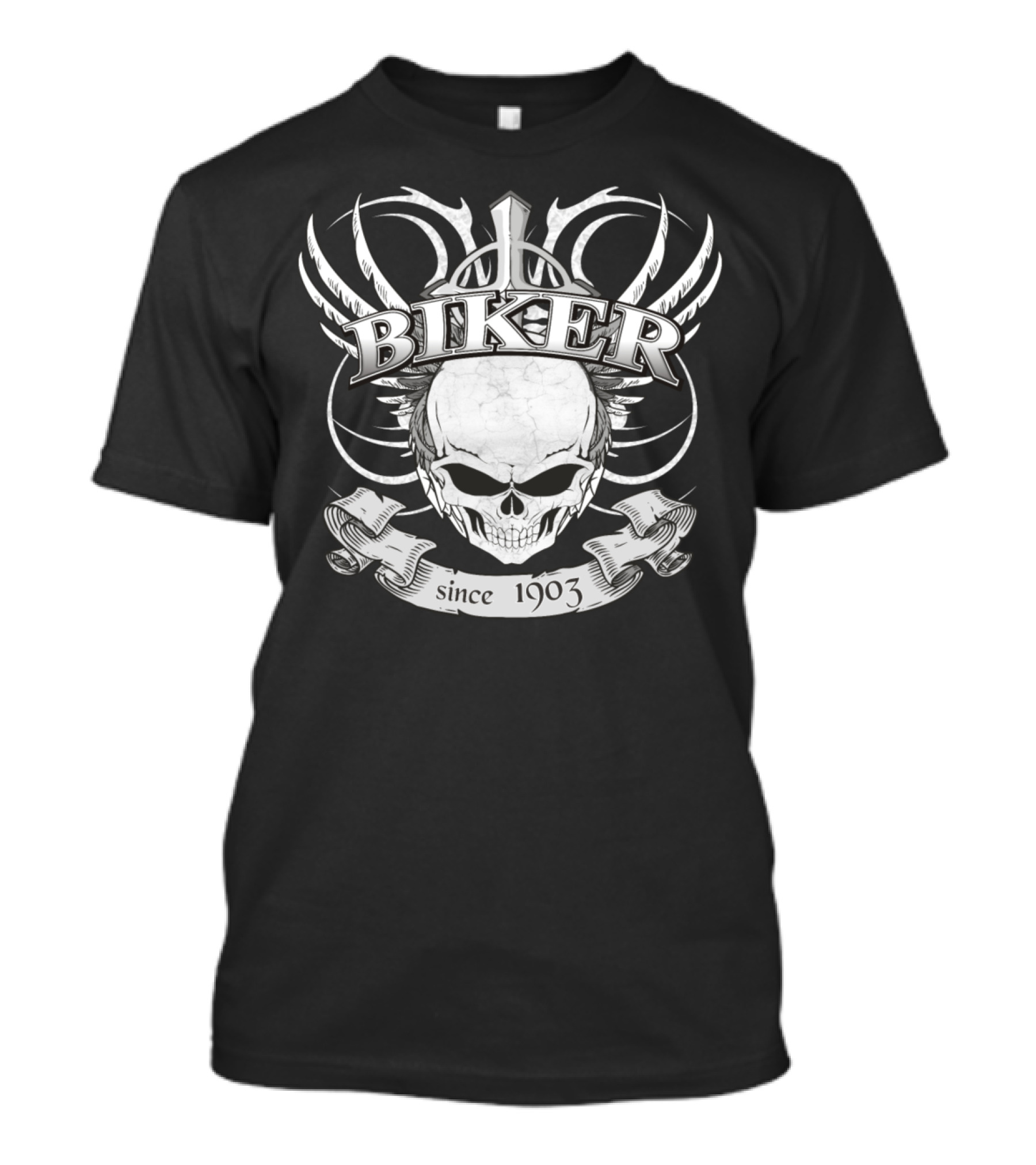 Biker Skull Tattoo Style Since 1903 T-Shirt