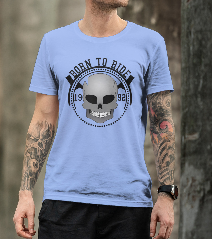 Born To Ride Skull 1992 T-Shirt