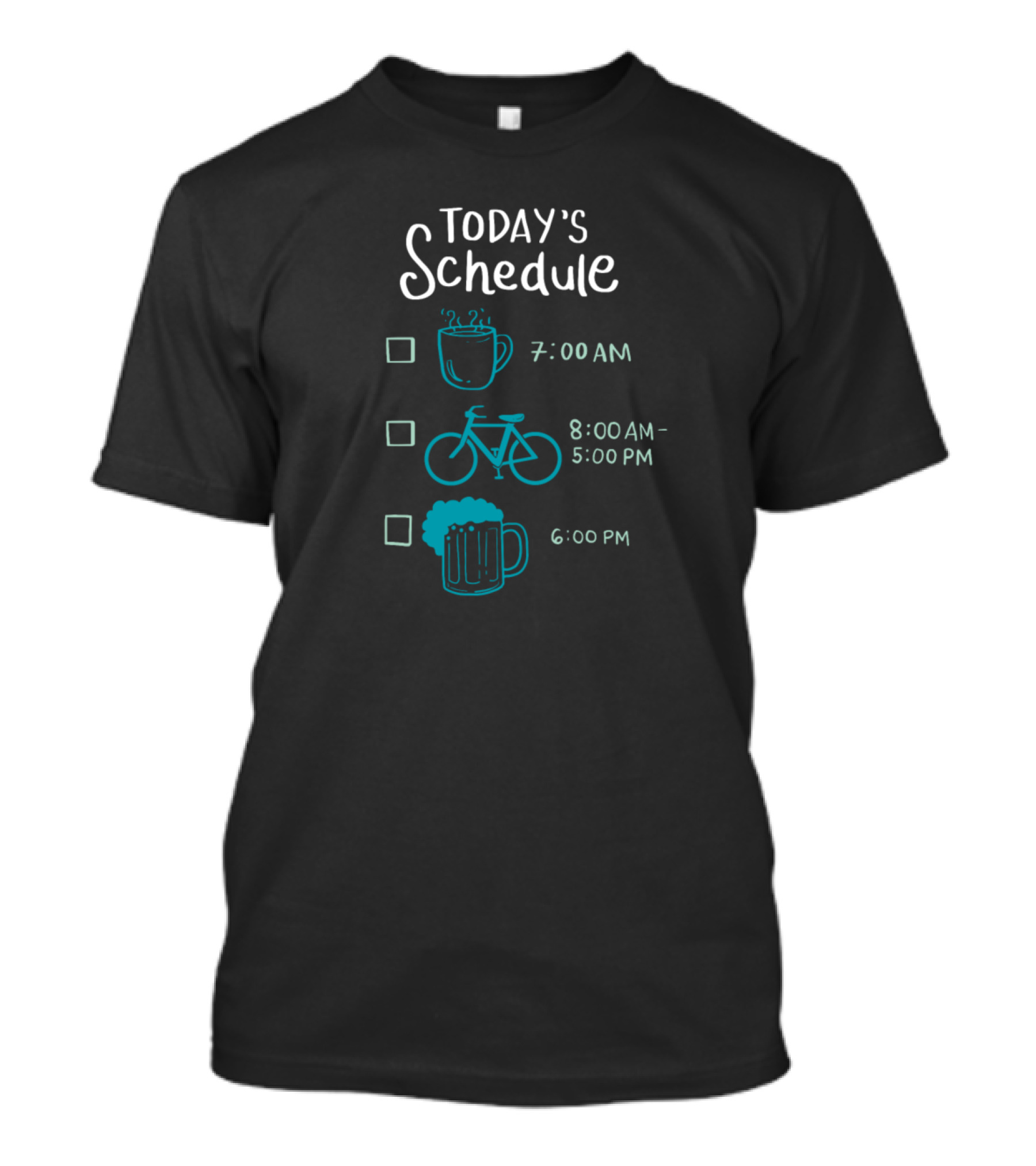 Today's Schedule Coffee Bicycle Beer Men's T-Shirt