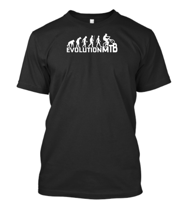 Evolution Of MTB Mountain Biker Baby Lap Shoulder T-Shirt