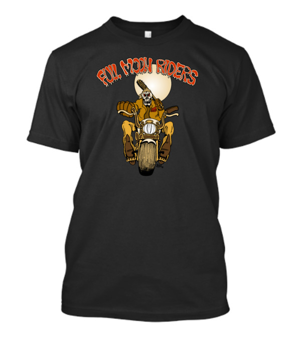 FULL MOON RIDERS SKELETON MOTORCYCLE BAT T-Shirt