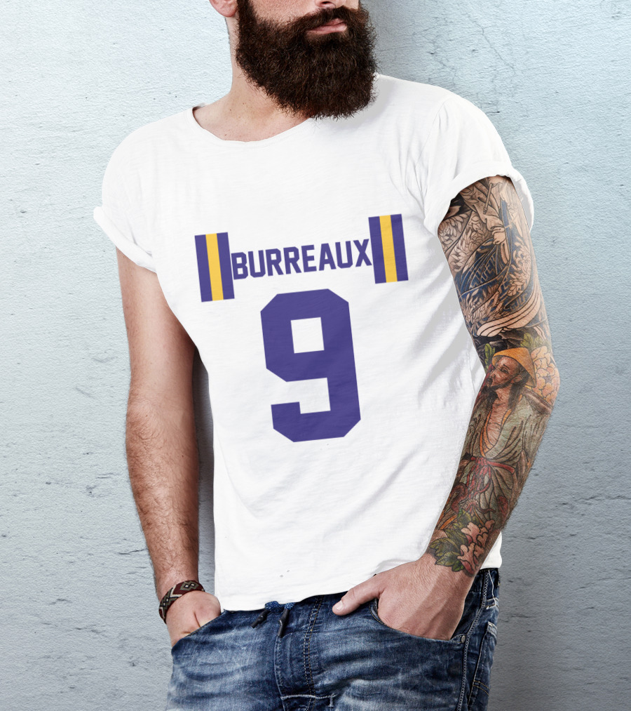 BURREAUX Number 9 Stripes Back Only T-Shirt