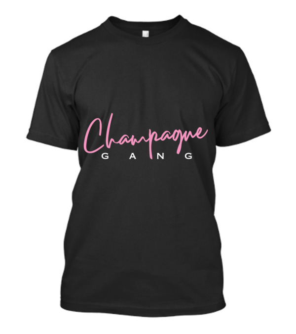 Champagne Gang Pink Script T-Shirt