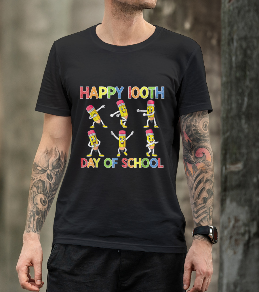 Happy 100th Day Of School Dancing Pencils T-Shirt