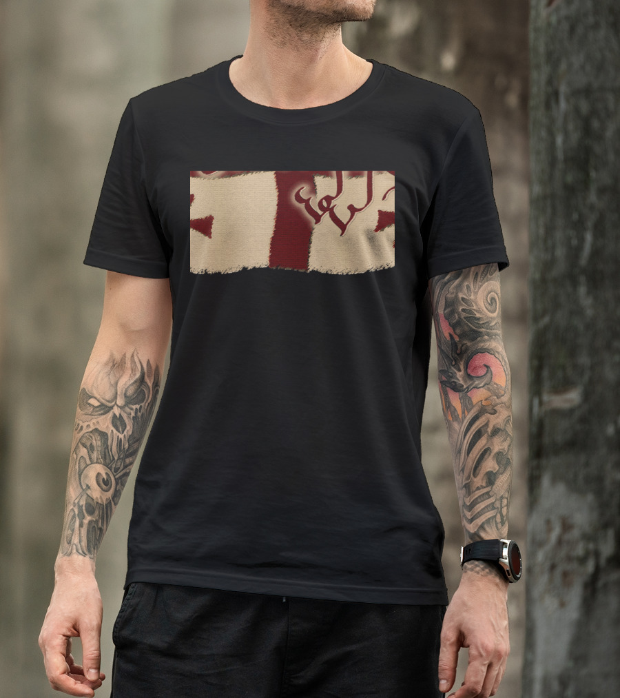Georgian Flag Republic Georgia Arabic Script Rugged T-Shirt