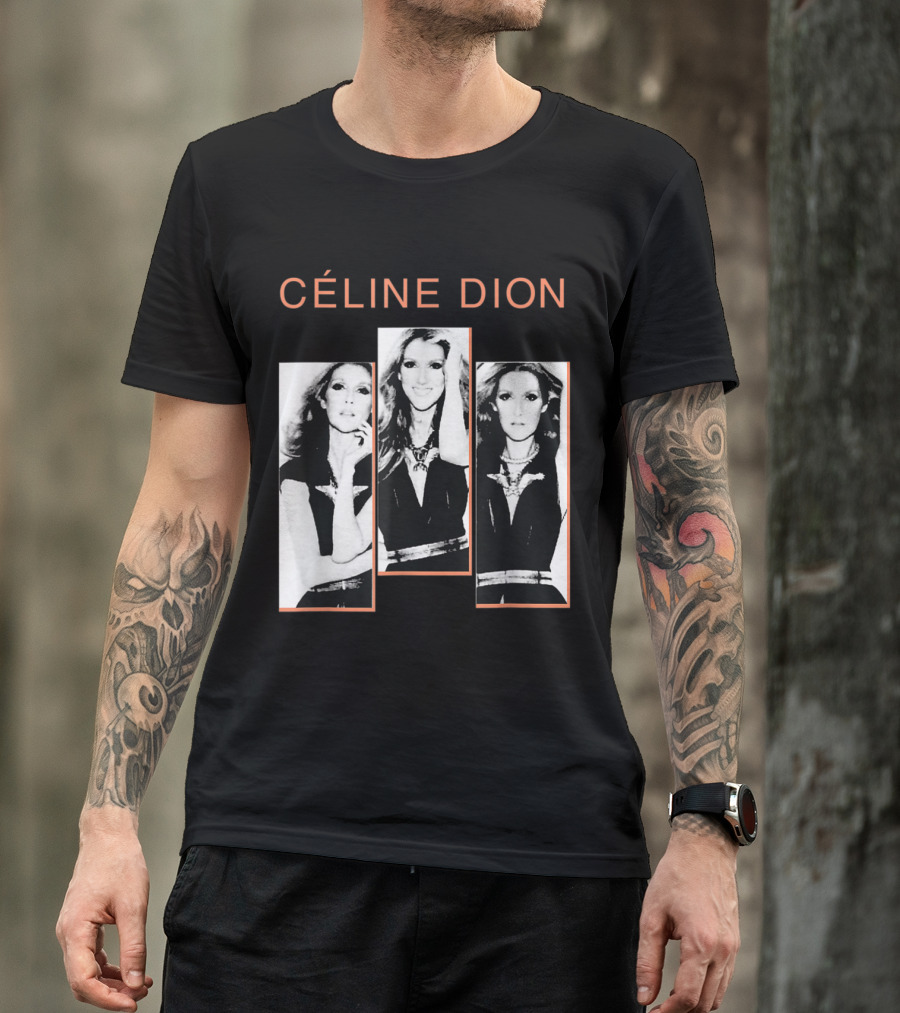 Céline Dion Monochrome Portraits Trio T-Shirt