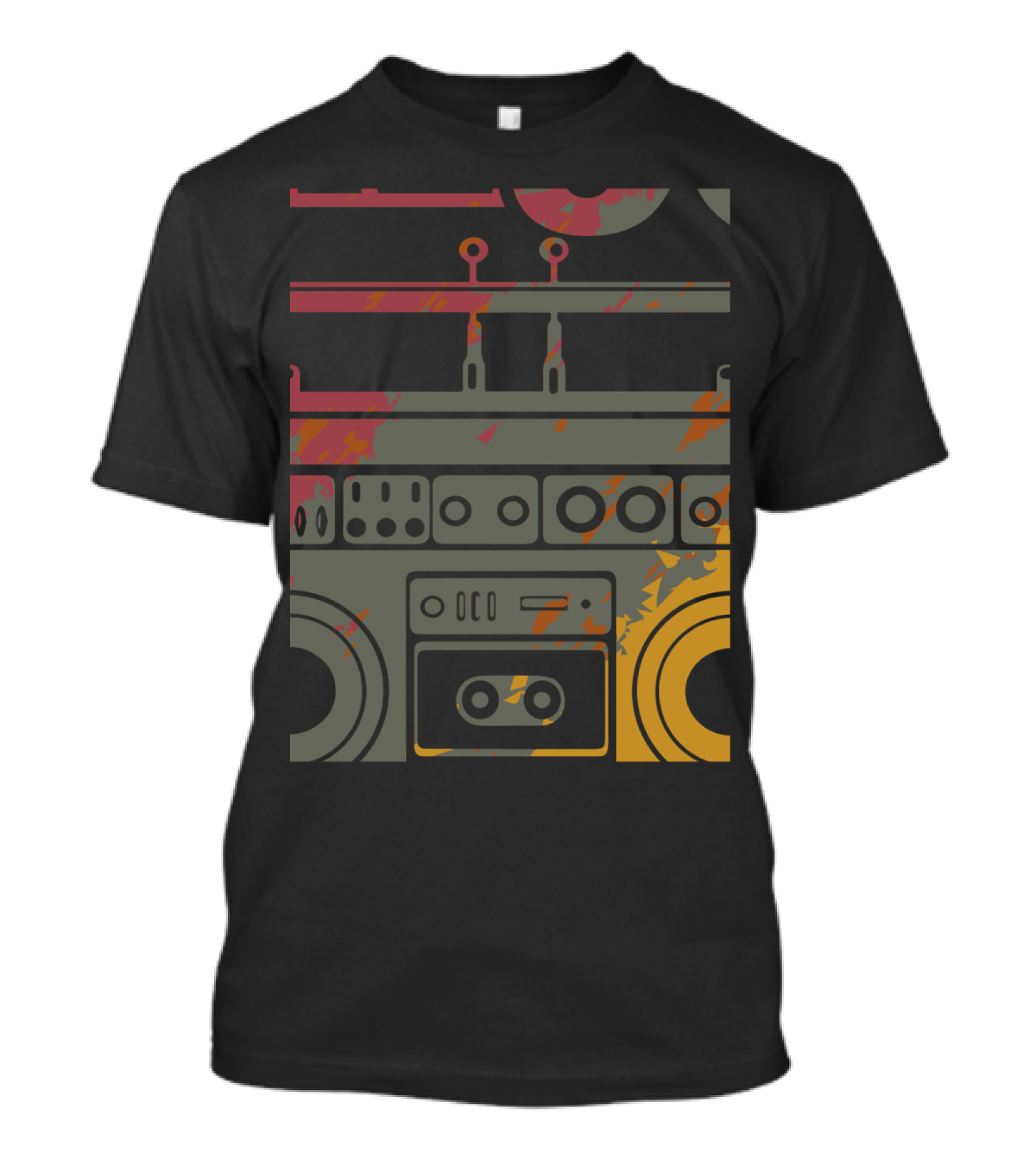 Nostalgic 90s Boombox Design With Vibrant Retro Vibes T-Shirt