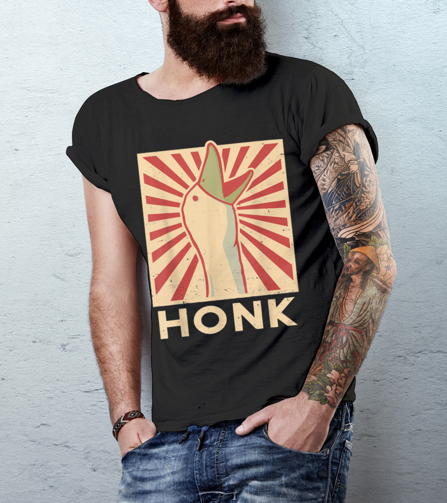 Honk Goose Meme Funny Duck Chicken T-Shirt
