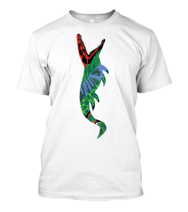 Jurassic World Fallen Kingdom Red And Green Mosasaurus Kids T-Shirt
