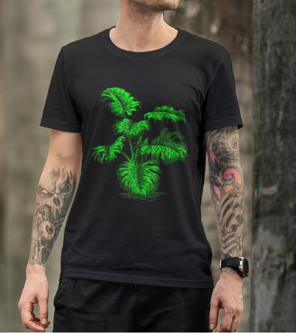 Monstera Deliciosa Botanical Houseplant Gardening Display T-Shirt
