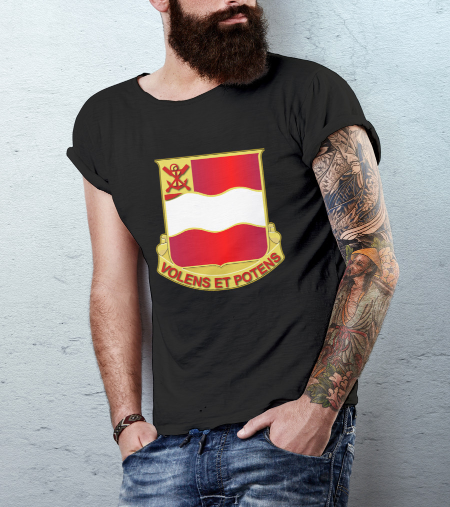 4th Engineer Brigade Volens Et Potens Crest T-Shirt