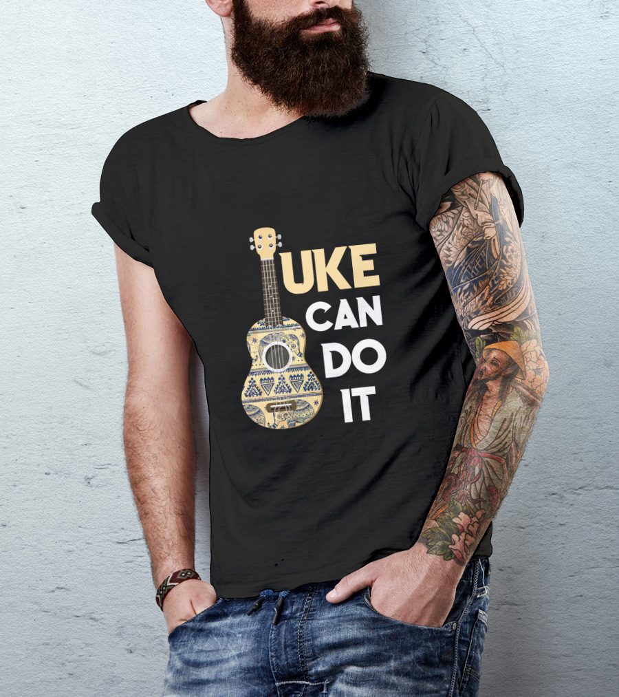 Uke Can Do It Ukulele Guitar Lover Decorative T-Shirt