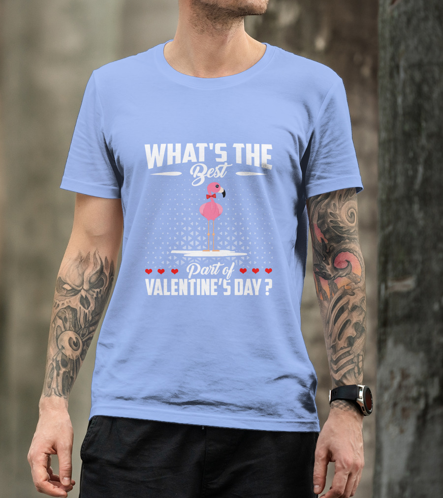 What's The Best Part Of Valentine's Day Flamingo T-Shirt