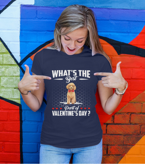 What's The Best Part Of Valentine's Day Poodle Dog T-Shirt