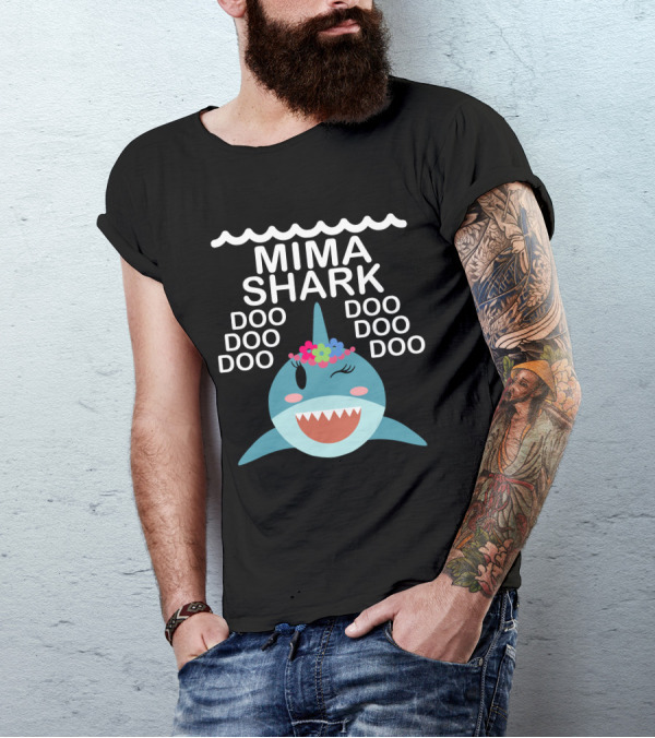 Mima Shark Doo Doo Doo Matching Family Shark Family T-Shirt