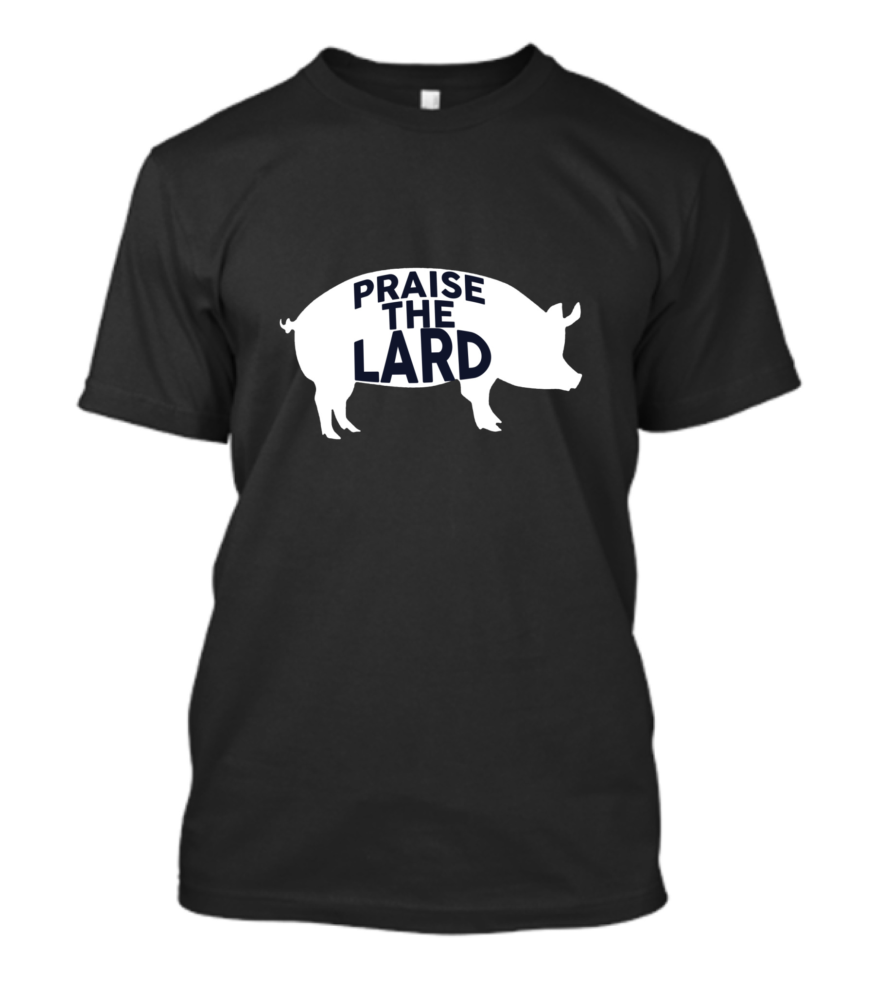 Praise The Lard Pig Silhouette Navy T-Shirt