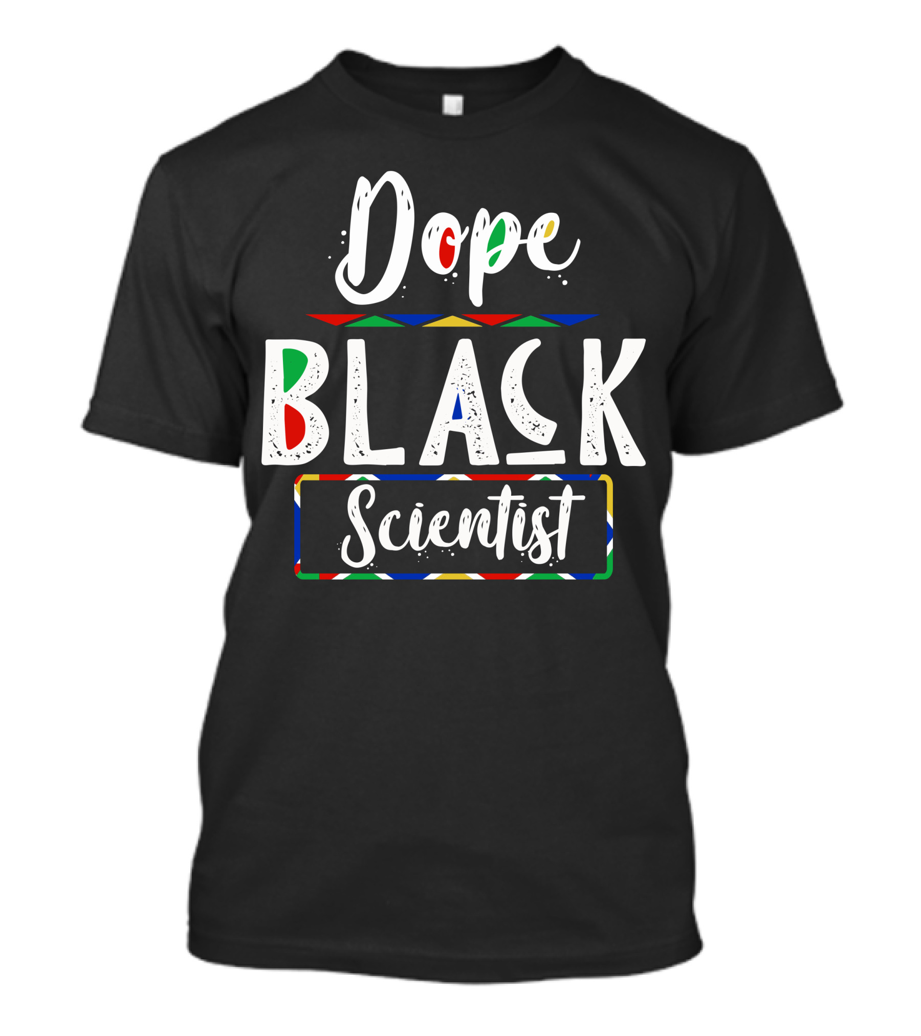Dope Black Scientist Multicolor T-Shirt