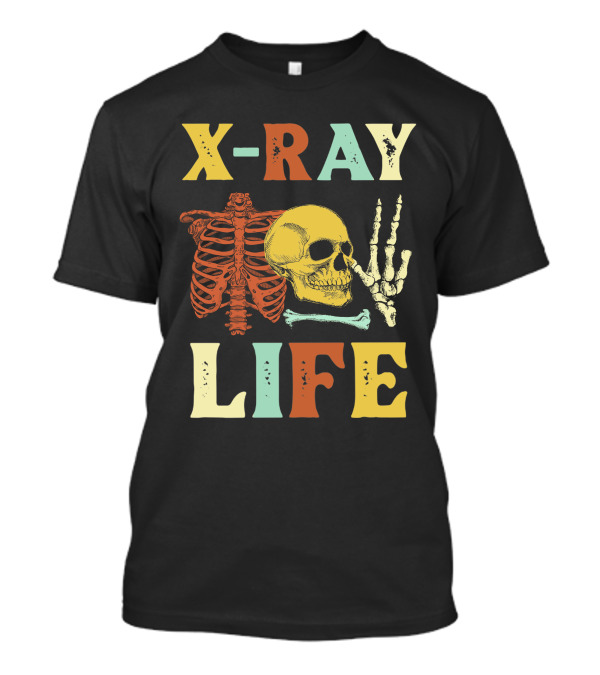X-Ray Skeleton Skull Ribcage Bone Life T-Shirt