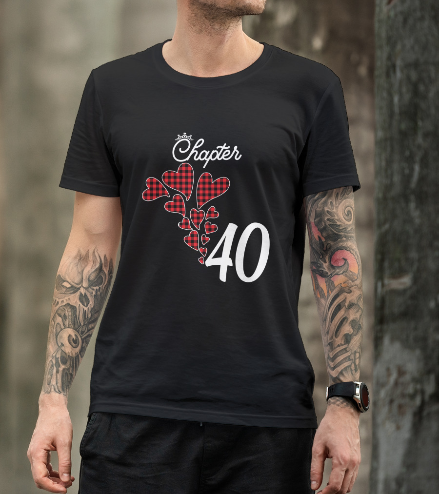 Chapter 40 Buffalo Plaid Hearts T-Shirt