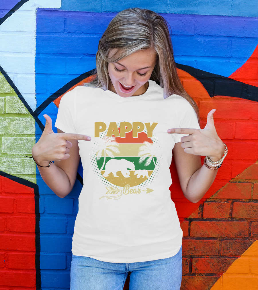 Pappy Bear Perfect Father Grandpa Palms Arrow T-Shirt