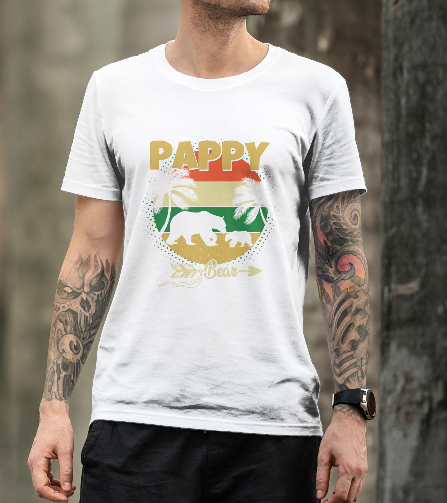 Pappy Bear Perfect Father Grandpa Palms Arrow T-Shirt