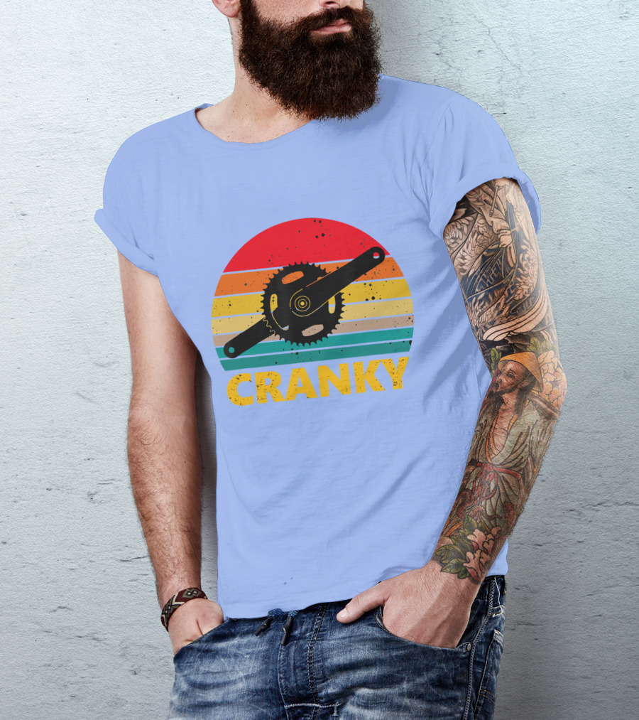 Retro Vintage Bicycle Cranky For Cycling Lovers T-Shirt
