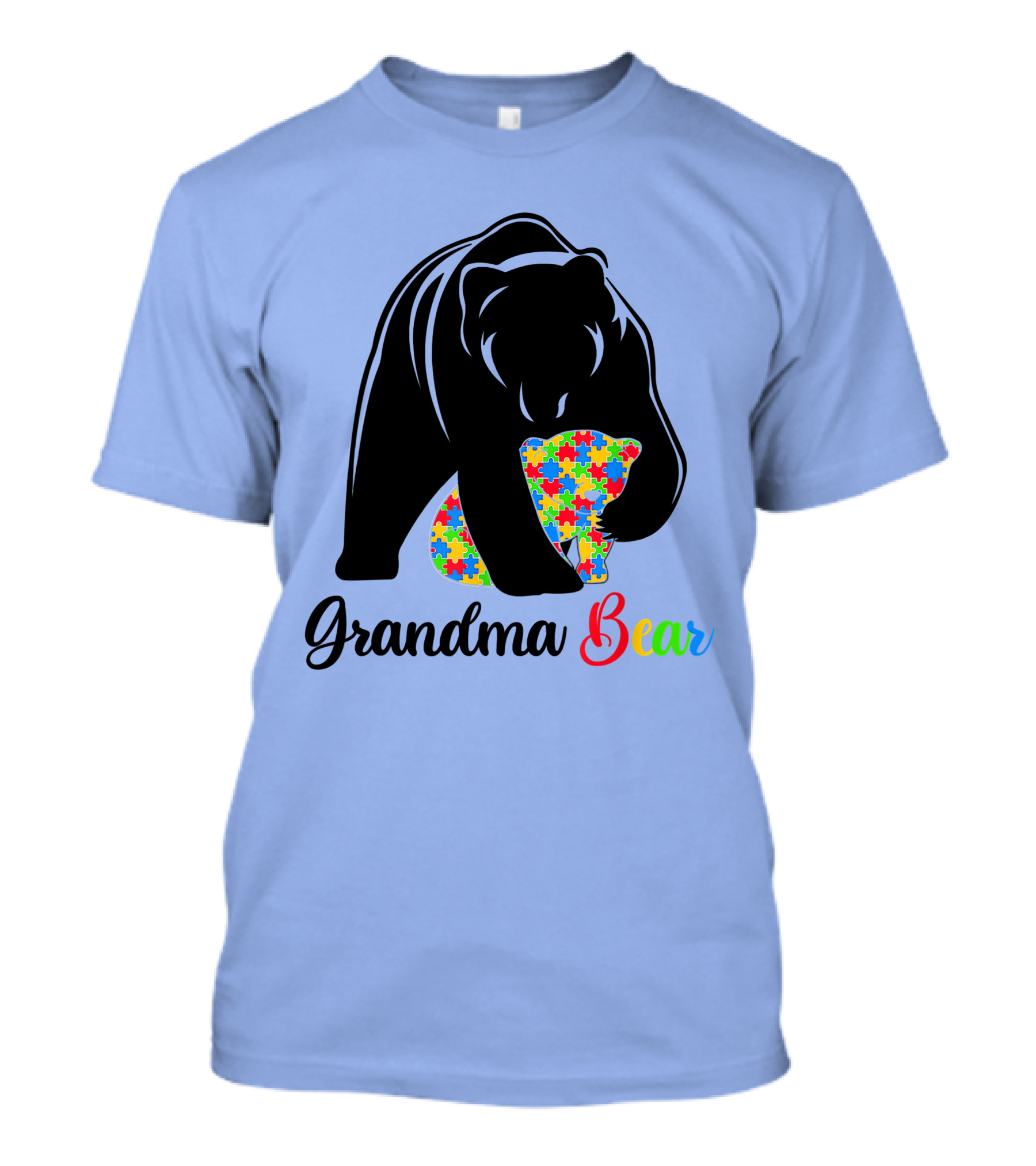 Grandma Bear Autism Awareness Family Lover T-Shirt