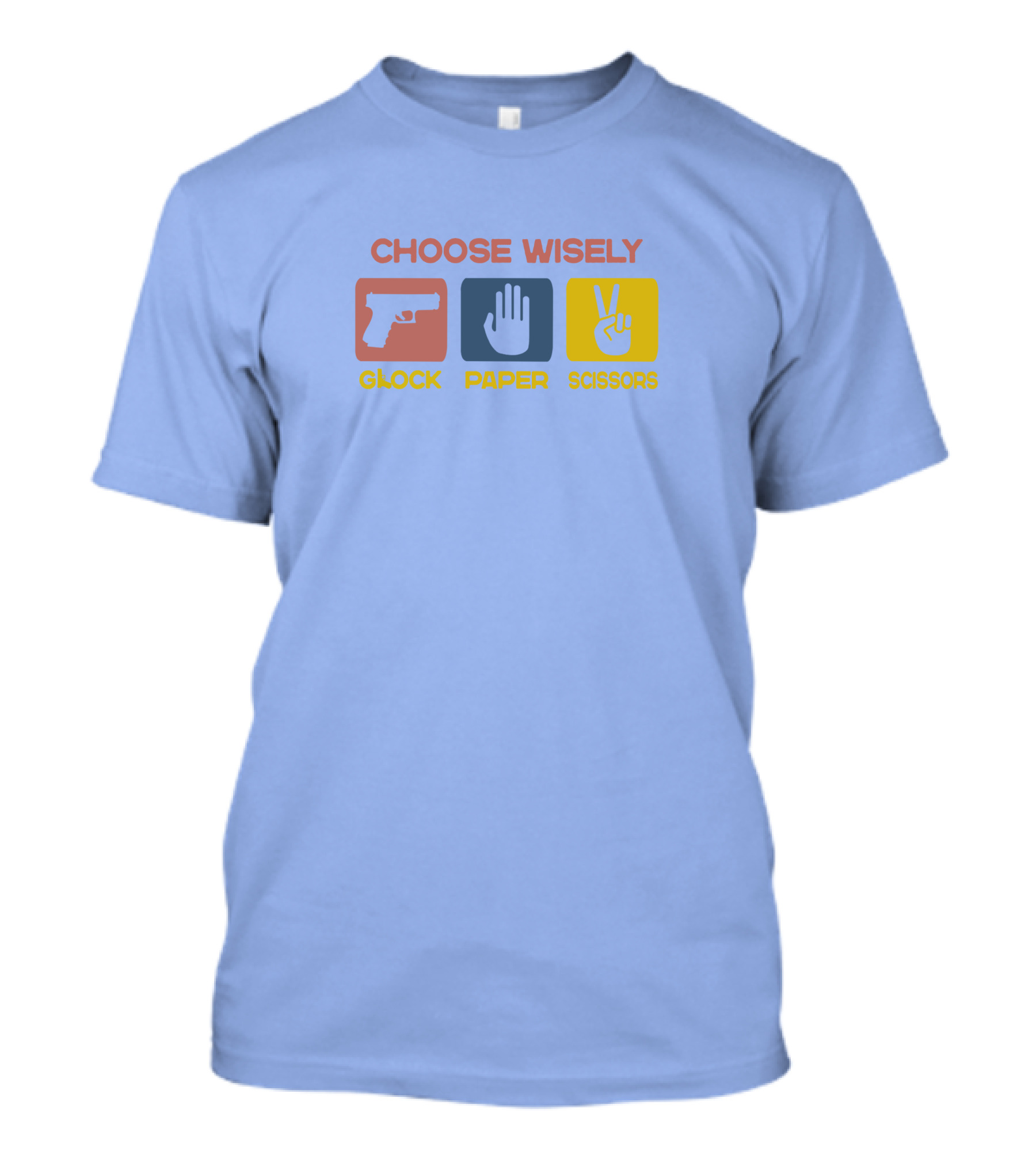 Choose Wisely Glock Paper Scissors Game Icons T-Shirt