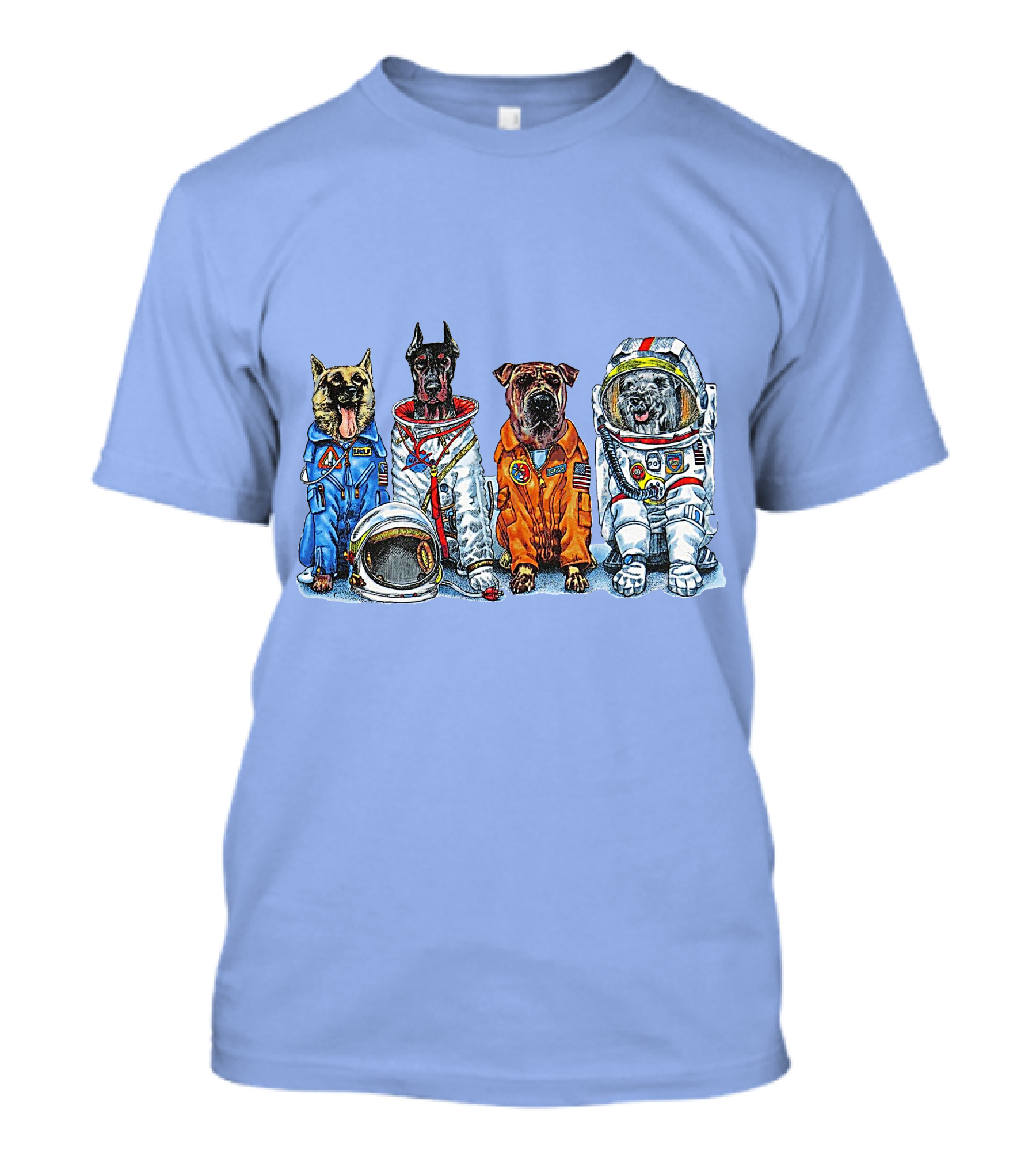 Astronaut Dogs In Space Suits NASA T-Shirt