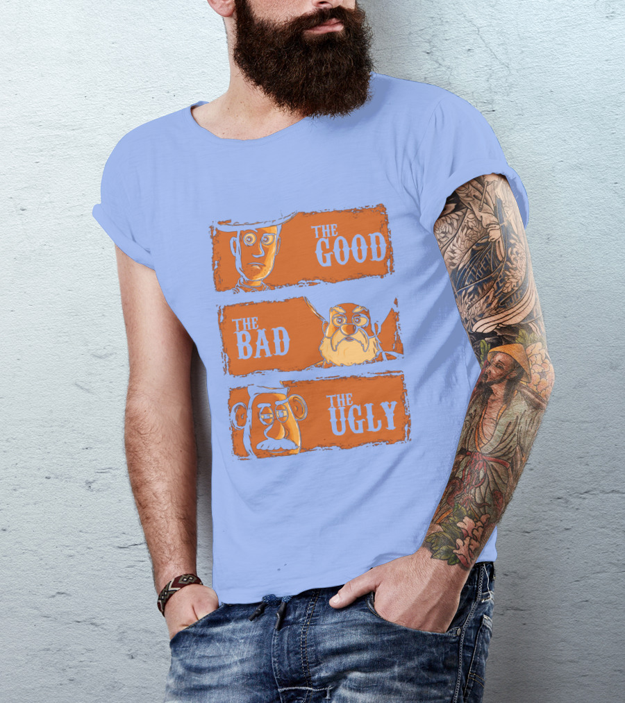 The Good Bad And Ugly Potato Toy Parody Icons T-Shirt