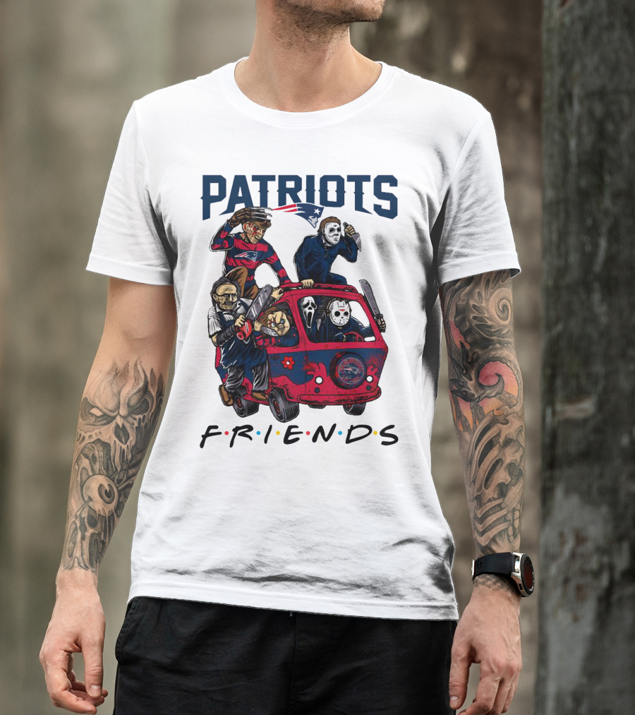 Patriots Friends Halloween Horror Icons In New England Team Van T-Shirt