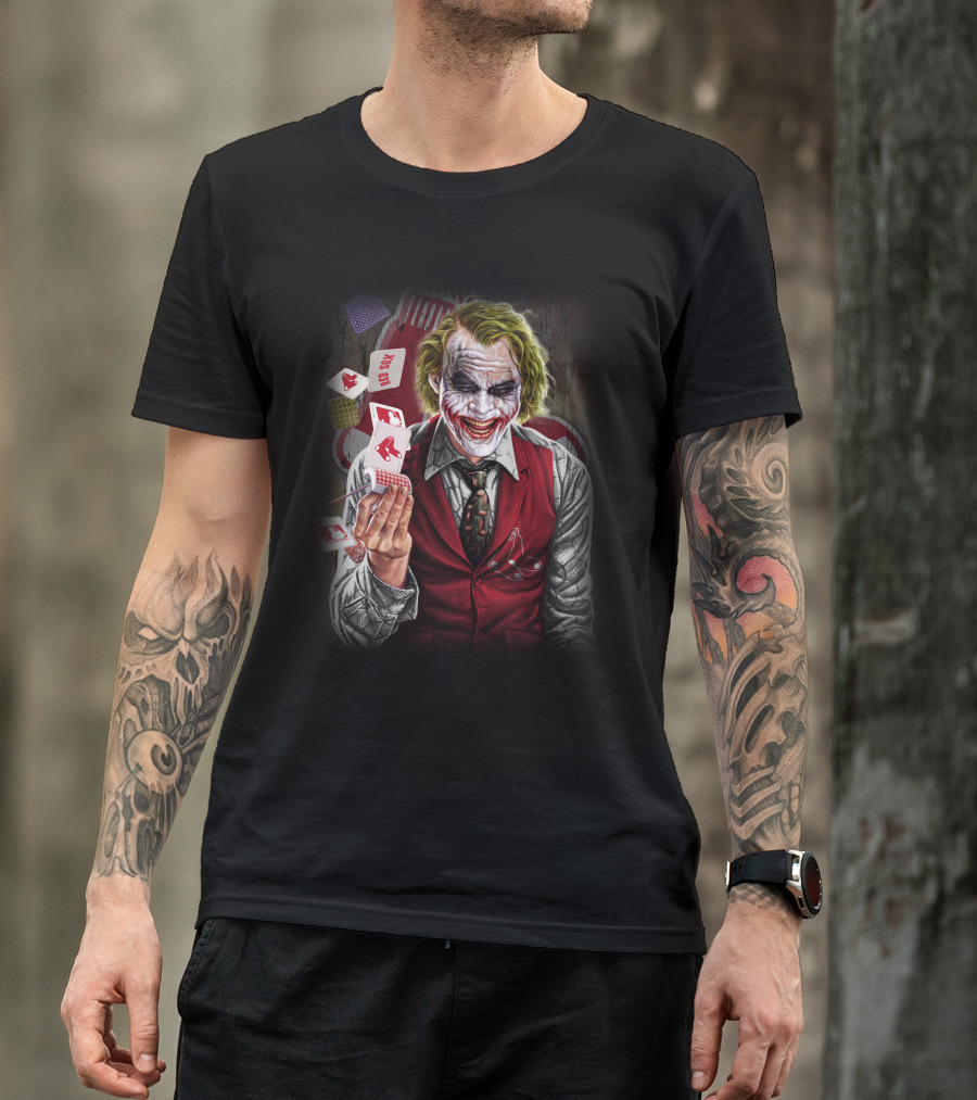 Boston Red Sox Joker Playing Cards Face Paint Iconic T-Shirt