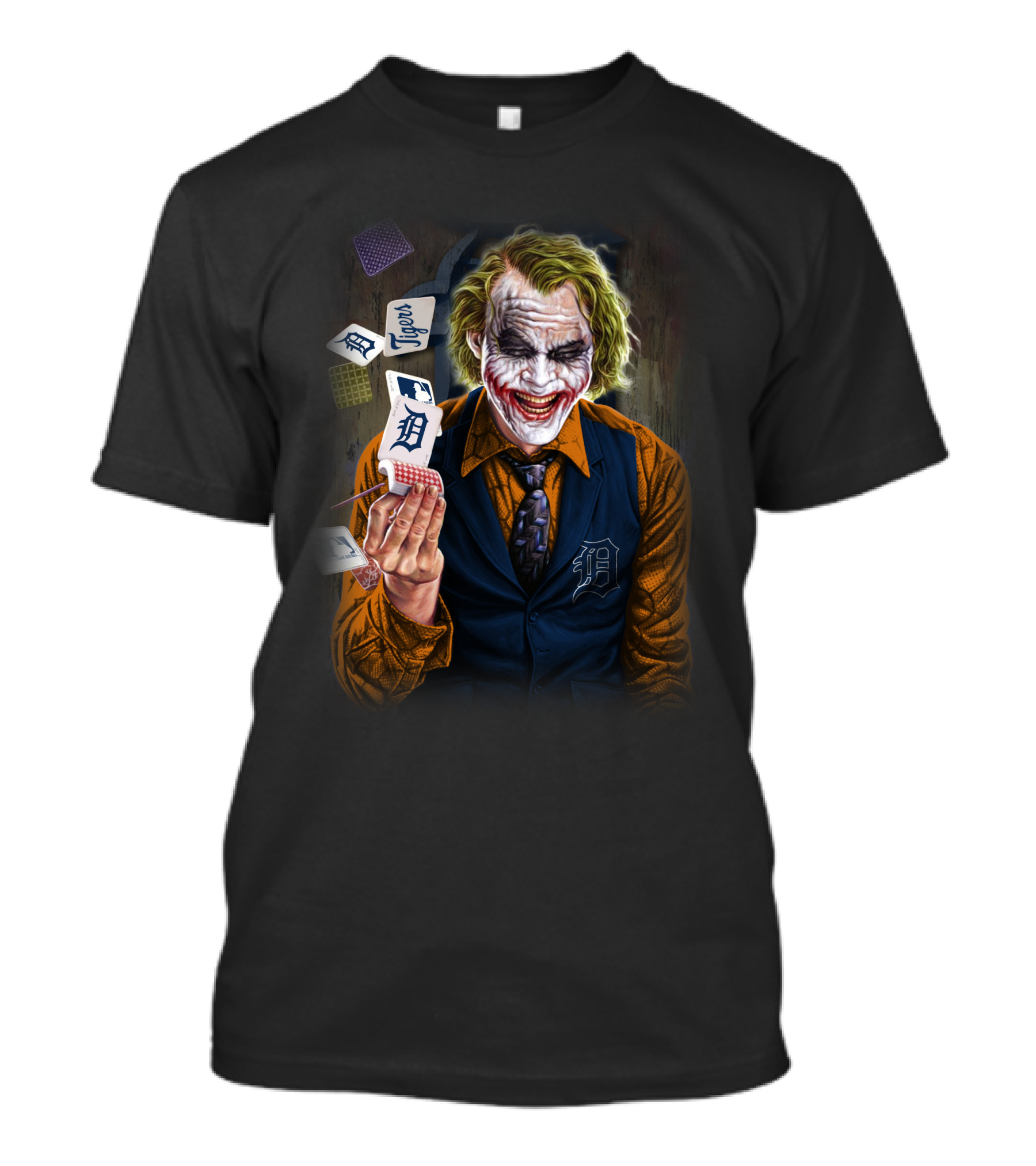 Detroit Tigers Joker Playing Cards Jester T-Shirt