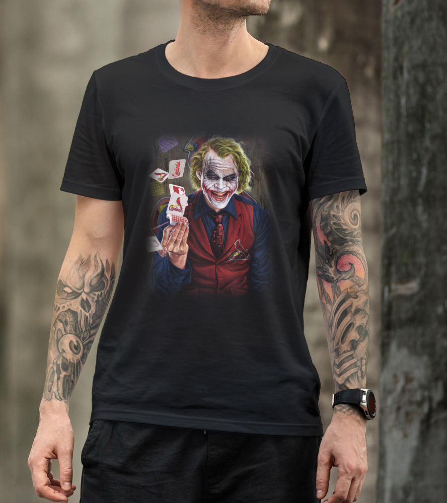St Louis Cardinals Joker Playing Cards T-Shirt