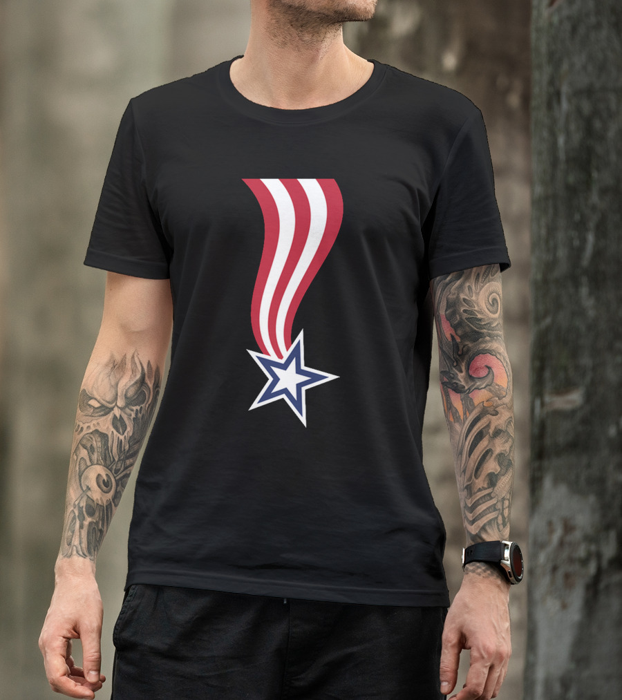 All American Flag Ribbon Star T-Shirt