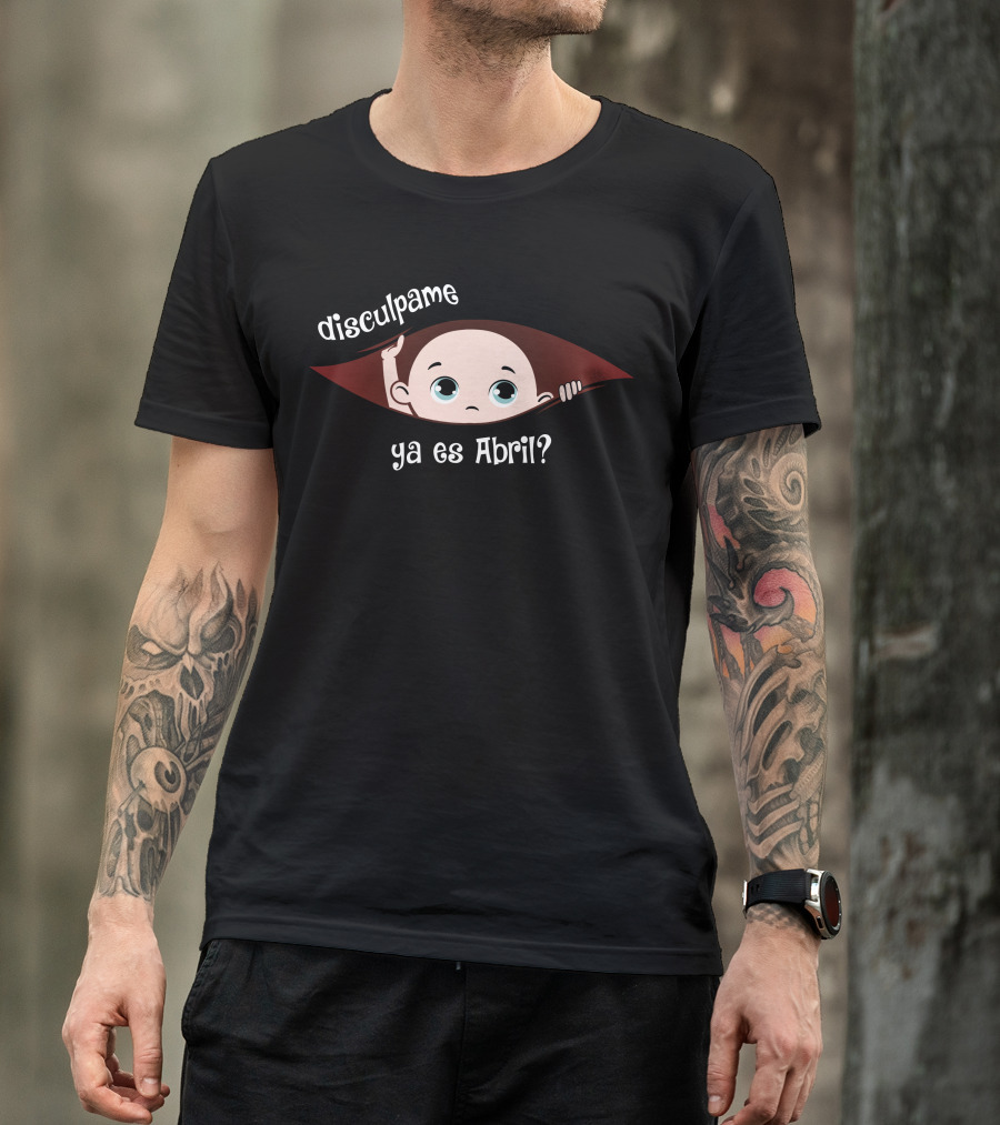 Disculpame Ya Es Abril Peeking Out Baby Boy T-Shirt