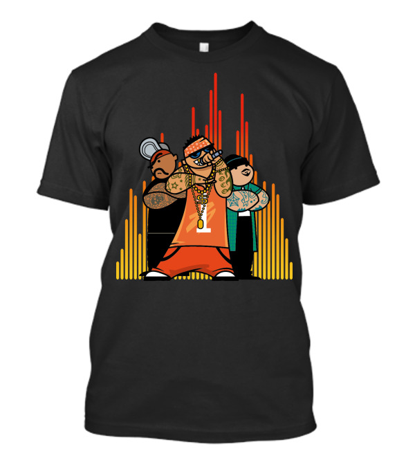 Rapper Gang Urban Tattoo Microphone Trio T-Shirt
