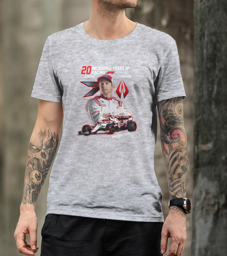 20 Incredible Years Of Racing Kimi Räikkönen Formula 1 T-Shirt