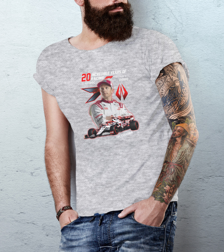 20 Incredible Years Of Racing Kimi Räikkönen Formula 1 T-Shirt