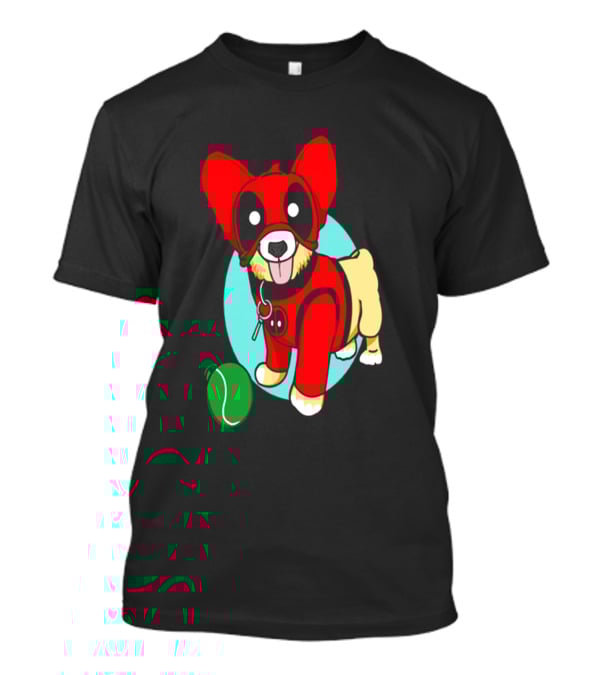 Corgi In Deadpool Costume With Tennis Ball T-Shirt