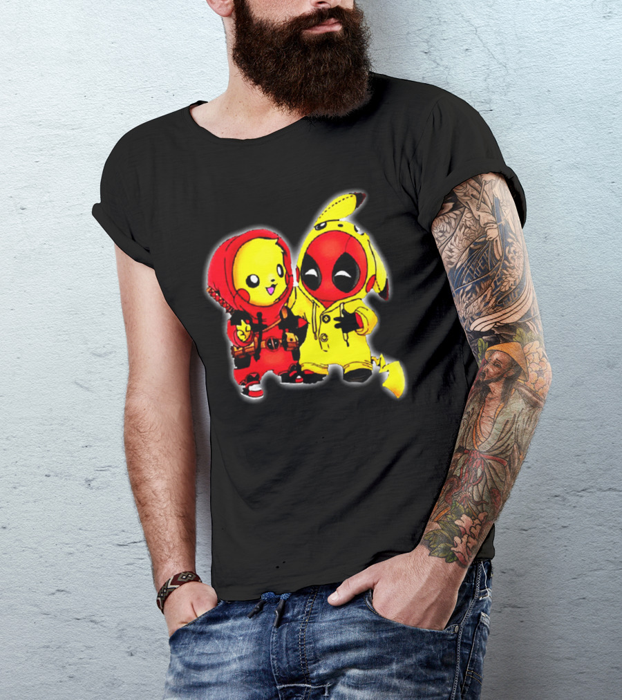 DEADPOOL PIKACHU MASHUP COSTUME FRIENDSHIP T-Shirt