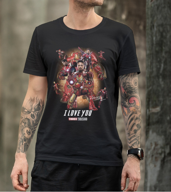 Avengers Endgame Iron Man I Love You Three Thousand Robert Downey Jr T-Shirt
