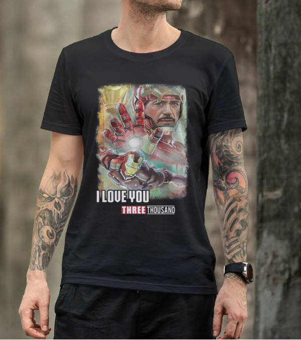 Avengers Endgame Iron Man I Love You Three Thousand Tony Stark T-Shirt