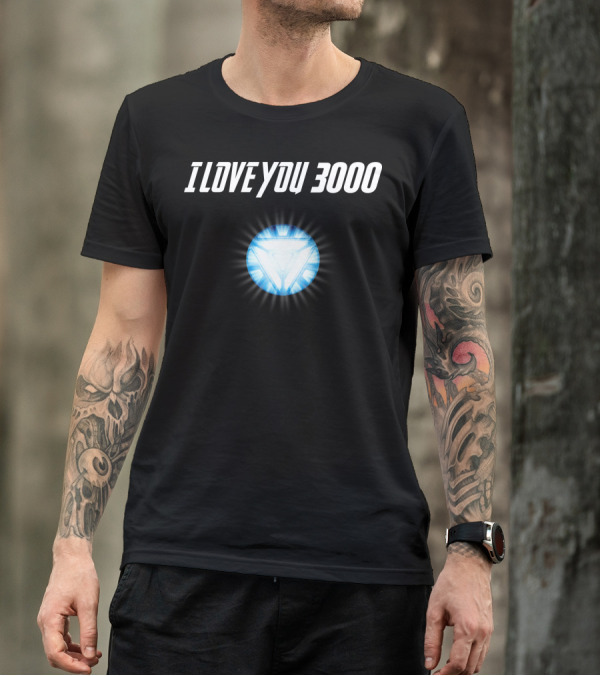 I Love You 3000 Arc Reactor Marvel Avengers T-Shirt